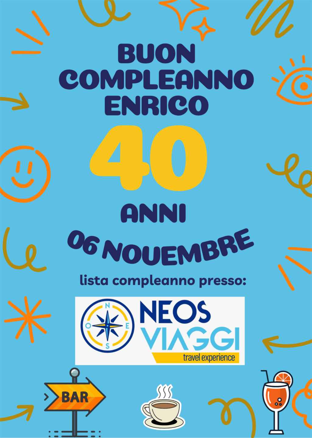 COMPLEANNO<br>LISTA 40 ENRICO  6 NOVEMBRE 25