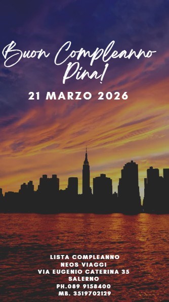 COMPLEANNO<br>LISTA COMPLEANNO PINA 21 MARZO 2026