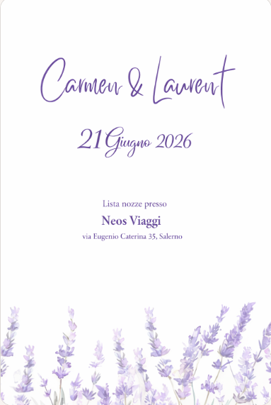 LISTA NOZZE<br>LISTA NOZZE CARMEN & LAURENT