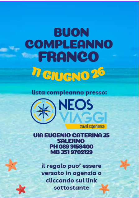 COMPLEANNO<br>LISTA COMPLEANNO FRANCO 11 GIUGNO 2026