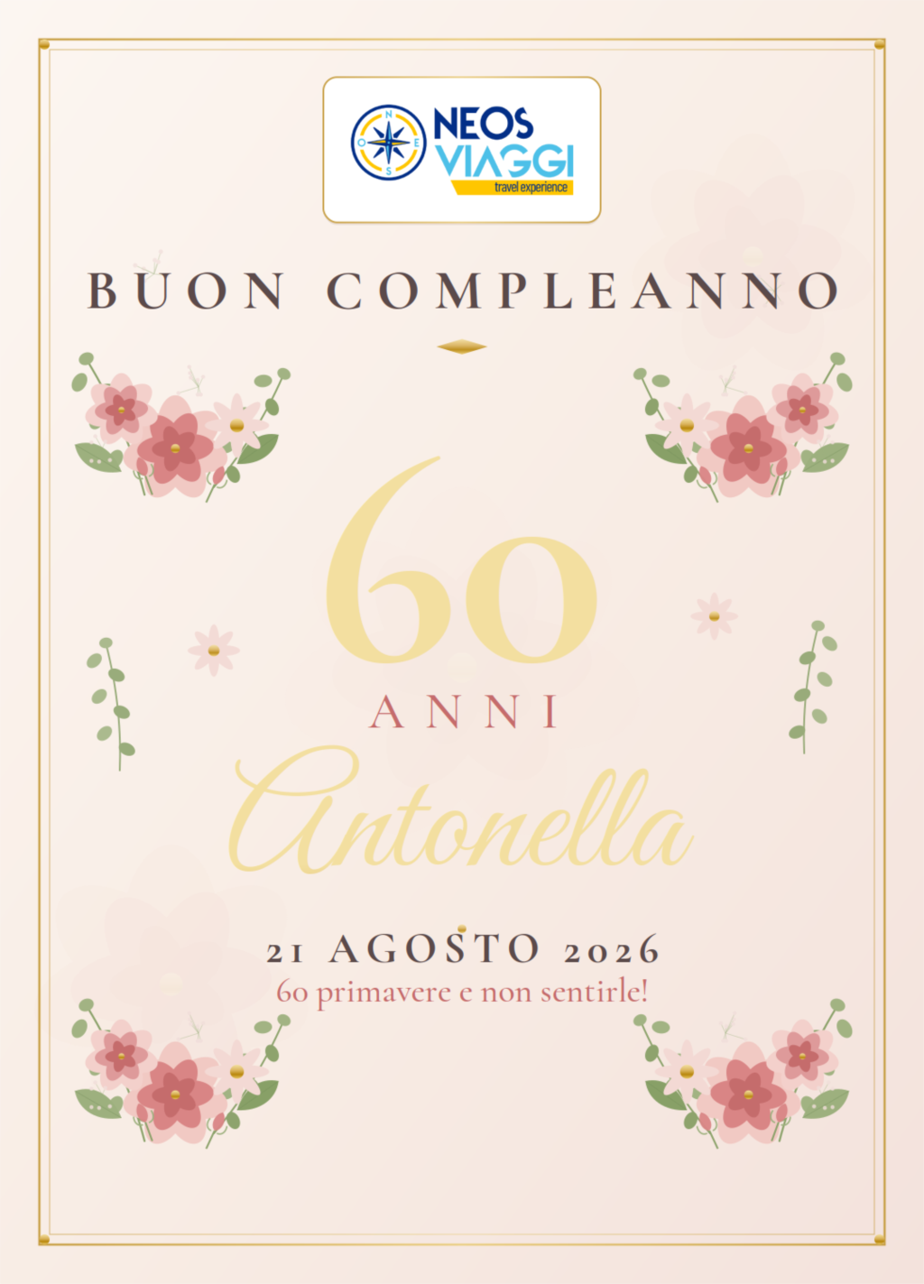 COMPLEANNO<br>60� COMPLEANNO ANTONELLA