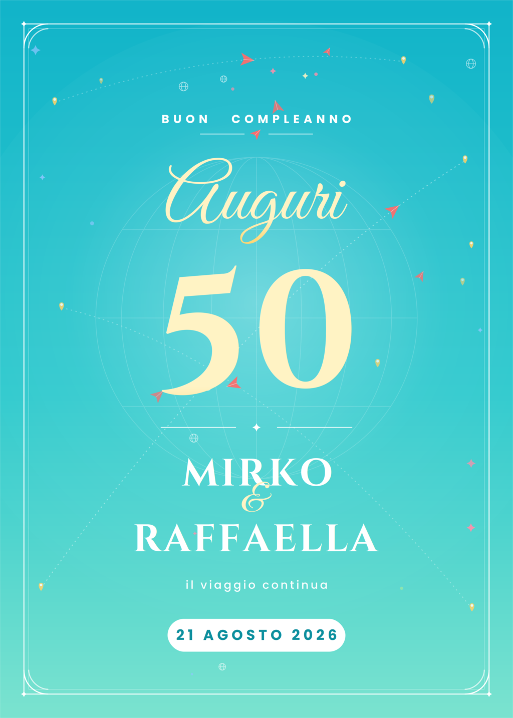 COMPLEANNO<br>50 COMPLEANNO RAFFAELLA E MIRKO